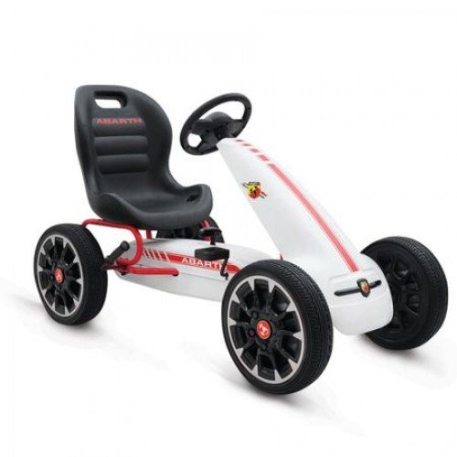 Kart cu pedale Bebeking Abarth alb