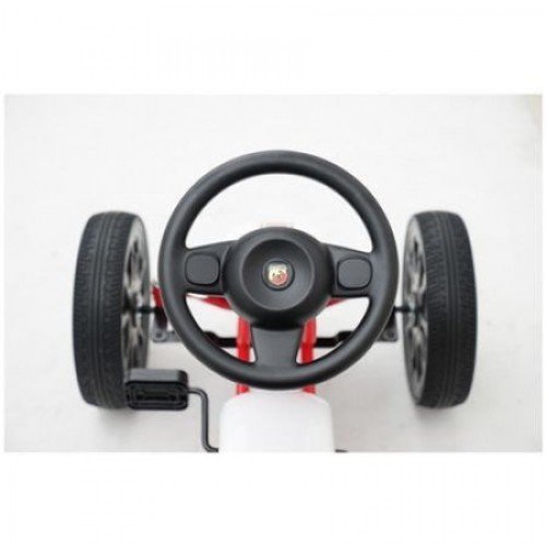 Kart cu pedale Bebeking Abarth alb